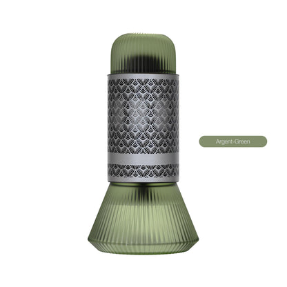 Luxury Silent Aroma Diffuser – Fireless Metal & Glass Design for Car & Home | Tasilo Lifestyle