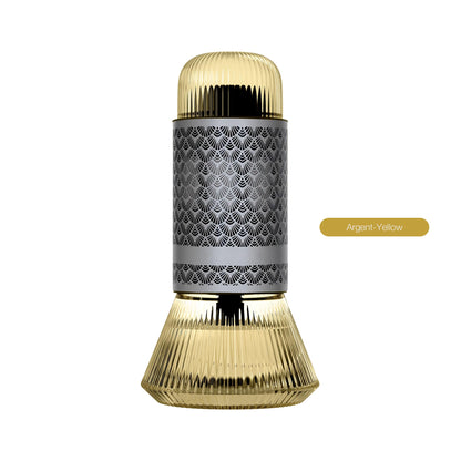 Luxury Silent Aroma Diffuser – Fireless Metal & Glass Design for Car & Home | Tasilo Lifestyle