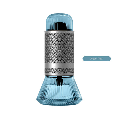Luxury Silent Aroma Diffuser – Fireless Metal & Glass Design for Car & Home | Tasilo Lifestyle