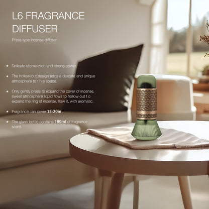Luxury Silent Aroma Diffuser – Fireless Metal & Glass Design for Car & Home | Tasilo Lifestyle